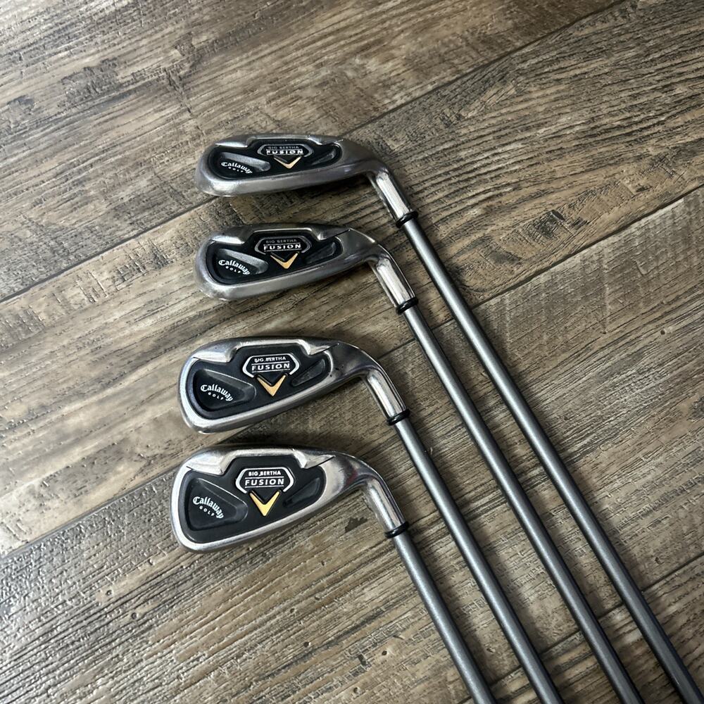 Callaway Big Bertha Fusion Irons A, S, 7 & 9 Pro Uniflex Shafts Callaway Grip RH